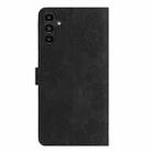 For Samsung Galaxy S25+ 5G Flower Embossing Pattern Leather Phone Case(Black) - 3