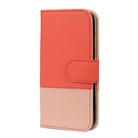 For iPhone 12 mini Splicing Color Horizontal Flip Leather Case with Holder & Photo Frame & Card Slots & Wallet(Rose Red) - 2