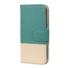 For iPhone 12 mini Splicing Color Horizontal Flip Leather Case with Holder & Photo Frame & Card Slots & Wallet(Green) - 2