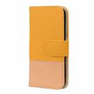 For iPhone 12 mini Splicing Color Horizontal Flip Leather Case with Holder & Photo Frame & Card Slots & Wallet(Yellow) - 2