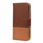 For iPhone 12 mini Splicing Color Horizontal Flip Leather Case with Holder & Photo Frame & Card Slots & Wallet(Brown) - 2
