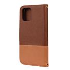 For iPhone 12 mini Splicing Color Horizontal Flip Leather Case with Holder & Photo Frame & Card Slots & Wallet(Brown) - 3