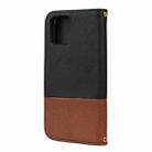 For iPhone 12 mini Splicing Color Horizontal Flip Leather Case with Holder & Photo Frame & Card Slots & Wallet(Black) - 3
