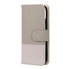 For iPhone 12 mini Splicing Color Horizontal Flip Leather Case with Holder & Photo Frame & Card Slots & Wallet(Grey) - 1