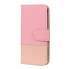 For iPhone 12 mini Splicing Color Horizontal Flip Leather Case with Holder & Photo Frame & Card Slots & Wallet(Pink) - 2