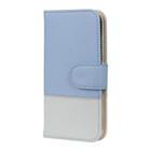 For iPhone 12 mini Splicing Color Horizontal Flip Leather Case with Holder & Photo Frame & Card Slots & Wallet(Light Blue) - 2