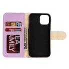 For iPhone 12 mini Splicing Color Horizontal Flip Leather Case with Holder & Photo Frame & Card Slots & Wallet(Purple) - 4