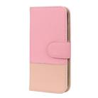 For iPhone 12 / 12 Pro Splicing Color Horizontal Flip Leather Case with Holder & Photo Frame & Card Slots & Wallet(Pink) - 2