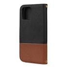 For iPhone 12 Pro Max Splicing Color Horizontal Flip Leather Case with Holder & Photo Frame & Card Slots & Wallet(Black) - 3