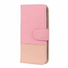 For iPhone 12 Pro Max Splicing Color Horizontal Flip Leather Case with Holder & Photo Frame & Card Slots & Wallet(Pink) - 2