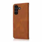 For Samsung Galaxy S24 FE 5G Dual-color Stitching Leather Phone Case(Brown Red) - 3