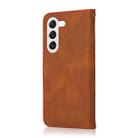 For Samsung Galaxy S25 5G Dual-color Stitching Leather Phone Case(Brown Red) - 3