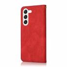 For Samsung Galaxy S25+ 5G Dual-color Stitching Leather Phone Case(Red Blue) - 3