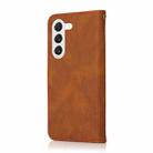 For Samsung Galaxy S25+ 5G Dual-color Stitching Leather Phone Case(Brown Red) - 3