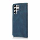 For Samsung Galaxy S25 Ultra 5G Dual-color Stitching Leather Phone Case(Blue Green) - 3
