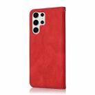 For Samsung Galaxy S25 Ultra 5G Dual-color Stitching Leather Phone Case(Red Blue) - 3