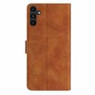 For Samsung Galaxy S24 FE 5G Seven Butterflies Embossed Leather Phone Case(Brown) - 3