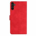 For Samsung Galaxy S24 FE 5G Seven Butterflies Embossed Leather Phone Case(Red) - 3