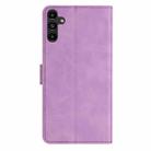 For Samsung Galaxy S25 5G Seven Butterflies Embossed Leather Phone Case(Purple) - 3