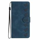 For Samsung Galaxy S25 5G Seven Butterflies Embossed Leather Phone Case(Blue) - 2