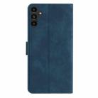 For Samsung Galaxy S25 5G Seven Butterflies Embossed Leather Phone Case(Blue) - 3