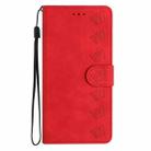 For Samsung Galaxy S25+ 5G Seven Butterflies Embossed Leather Phone Case(Red) - 2