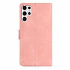 For Samsung Galaxy S25 Ultra 5G Seven Butterflies Embossed Leather Phone Case(Pink) - 3