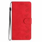 For Samsung Galaxy S25 Ultra 5G Seven Butterflies Embossed Leather Phone Case(Red) - 2