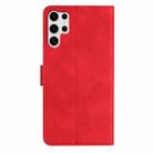 For Samsung Galaxy S25 Ultra 5G Seven Butterflies Embossed Leather Phone Case(Red) - 3