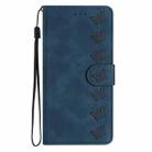 For Samsung Galaxy S25 Ultra 5G Seven Butterflies Embossed Leather Phone Case(Blue) - 2