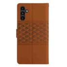 For Samsung Galaxy S24 FE 5G Diamond Embossed Skin Feel Leather Phone Case(Brown) - 3