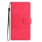 For Samsung Galaxy S24 FE 5G Diamond Embossed Skin Feel Leather Phone Case(Red) - 2