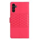 For Samsung Galaxy S24 FE 5G Diamond Embossed Skin Feel Leather Phone Case(Red) - 3