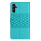 For Samsung Galaxy S25 5G Diamond Embossed Skin Feel Leather Phone Case(Blue) - 3