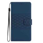 For Samsung Galaxy S25 5G Diamond Embossed Skin Feel Leather Phone Case(Dark Blue) - 2