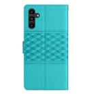 For Samsung Galaxy S25+ 5G Diamond Embossed Skin Feel Leather Phone Case(Blue) - 3