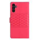 For Samsung Galaxy S25+ 5G Diamond Embossed Skin Feel Leather Phone Case(Red) - 3