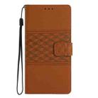 For Samsung Galaxy S25 Ultra 5G Diamond Embossed Skin Feel Leather Phone Case(Brown) - 2