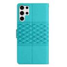 For Samsung Galaxy S25 Ultra 5G Diamond Embossed Skin Feel Leather Phone Case(Blue) - 3