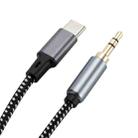 2m AUX 3.5mm Male to Typ-C Cable Audio Cable(Grey) - 1