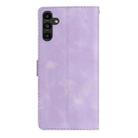 For Samsung Galaxy S24 FE 5G Flower Butterfly Embossing Pattern Leather Phone Case(Purple) - 3