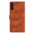 For Samsung Galaxy S25 5G Flower Butterfly Embossing Pattern Leather Phone Case(Brown) - 3