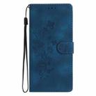 For Samsung Galaxy S25+ 5G Flower Butterfly Embossing Pattern Leather Phone Case(Blue) - 2