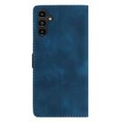 For Samsung Galaxy S25+ 5G Flower Butterfly Embossing Pattern Leather Phone Case(Blue) - 3