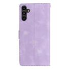 For Samsung Galaxy S25+ 5G Flower Butterfly Embossing Pattern Leather Phone Case(Purple) - 3