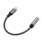 13cm AUX 3.5mm Female to Type-C Cable Audio Cable(Grey) - 2