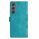 For Samsung Galaxy S25 5G Cherry Blossom Butterfly Skin Feel Embossed PU Phone Case(Green) - 3