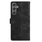 For Samsung Galaxy S25 5G Cherry Blossom Butterfly Skin Feel Embossed PU Phone Case(Black) - 3