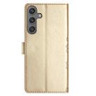 For Samsung Galaxy S25+ 5G Cherry Blossom Butterfly Skin Feel Embossed PU Phone Case(Gold) - 3