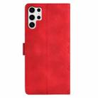 For Samsung Galaxy S25 Ultra 5G Cherry Blossom Butterfly Skin Feel Embossed PU Phone Case(Red) - 3